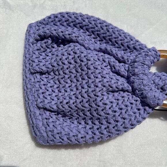 Montce Tori Ties Bandeau Bikini Top Lavender Crochet AC Lulu Bottoms Size XL NWT - Picture 10 of 14